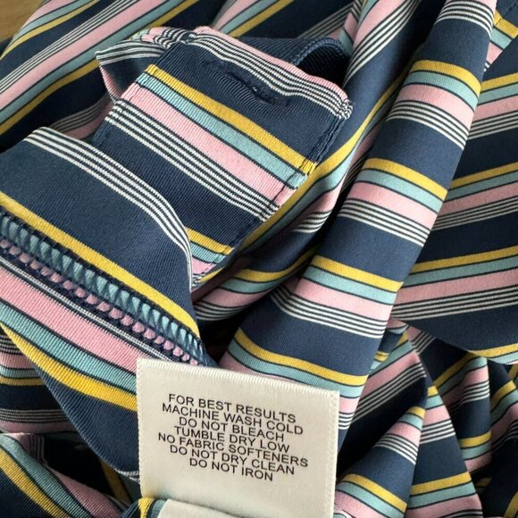 Peter Millar Summer Comfort Polo Shirt XL Short Sleeve Stripe Multicolor TP-2894 - Picture 7 of 8